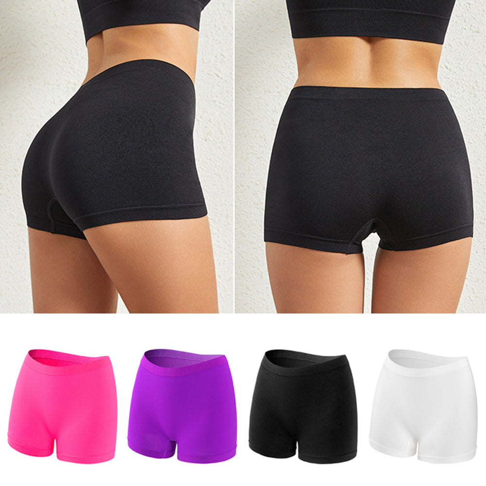 Hot Sale Ladies Workout Seamless Ice Silk Solid Biker Shorts Boxer Short Leggings Sports Yoga Pants Women's Shorts Panties