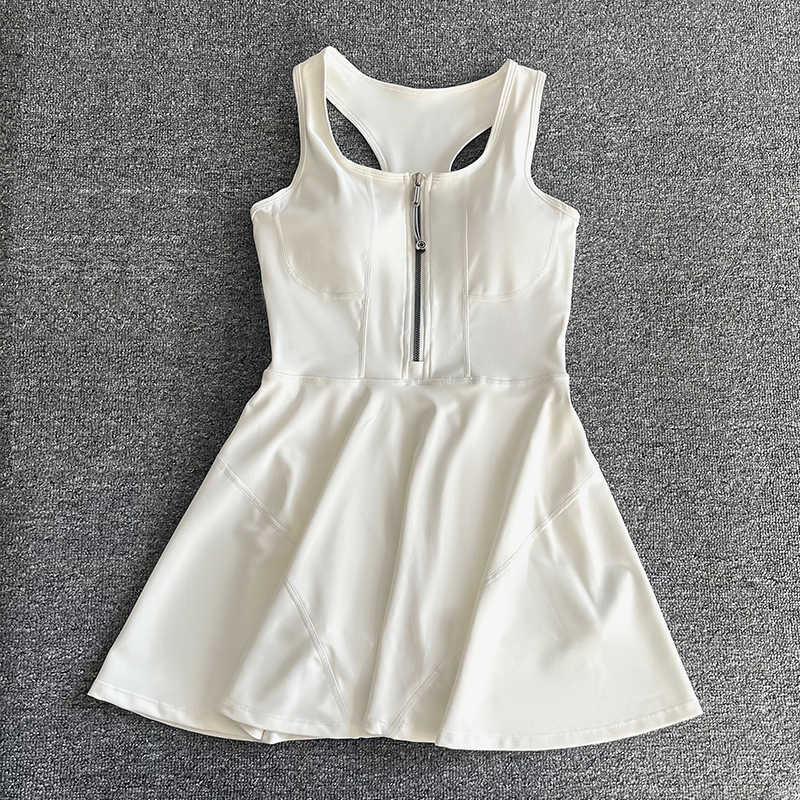 Women Sports Yoga Golf Running Exercise Tennis Dress With Built in Shorts Athletic Skirt High Waist Fitness Dress