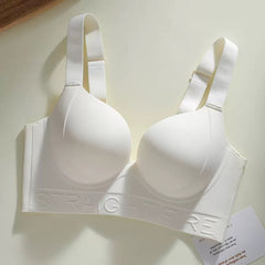 High-quality Thin Women's Underwear Large Breasts, Large Size, No Steel Rings, and Adjustable Upper Support and Anti-sagging Bra