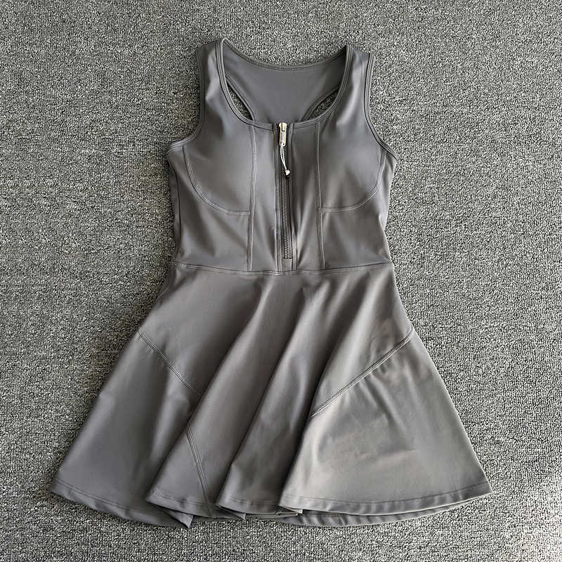 Women Sports Yoga Golf Running Exercise Tennis Dress With Built in Shorts Athletic Skirt High Waist Fitness Dress