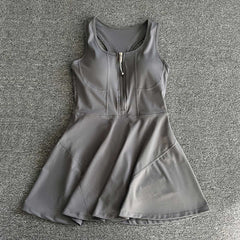 Women Sports Yoga Golf Running Exercise Tennis Dress With Built in Shorts Athletic Skirt High Waist Fitness Dress