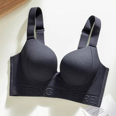 High-quality Thin Women's Underwear Large Breasts, Large Size, No Steel Rings, and Adjustable Upper Support and Anti-sagging Bra