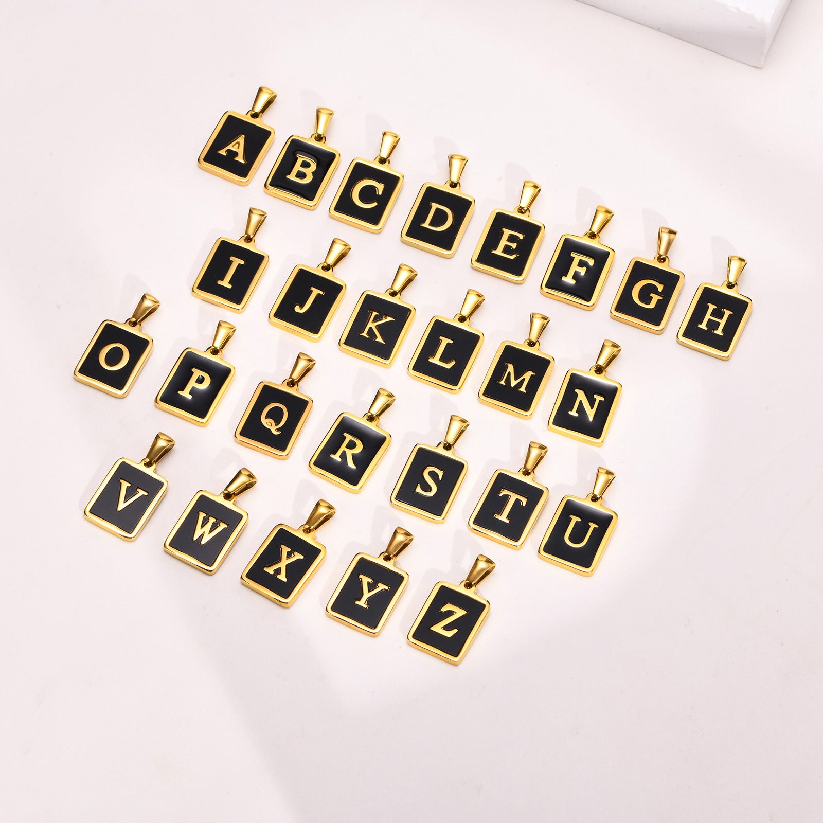 Letter Initial Pendant Necklace Women Stainless Steel Jewelry Alphabet Collar Birthday Party Mom Girlfriend Valentine's Day Gift