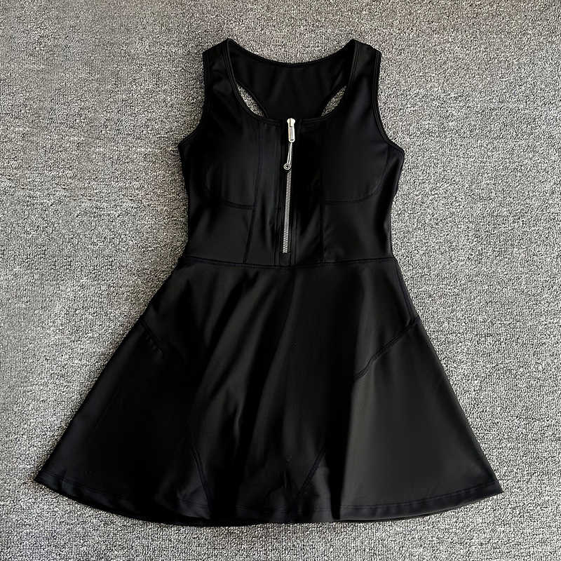 Women Sports Yoga Golf Running Exercise Tennis Dress With Built in Shorts Athletic Skirt High Waist Fitness Dress