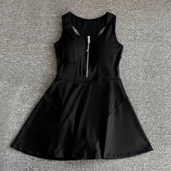 Women Sports Yoga Golf Running Exercise Tennis Dress With Built in Shorts Athletic Skirt High Waist Fitness Dress