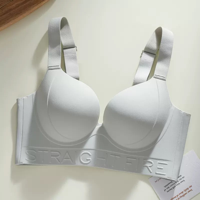 High-quality Thin Women's Underwear Large Breasts, Large Size, No Steel Rings, and Adjustable Upper Support and Anti-sagging Bra