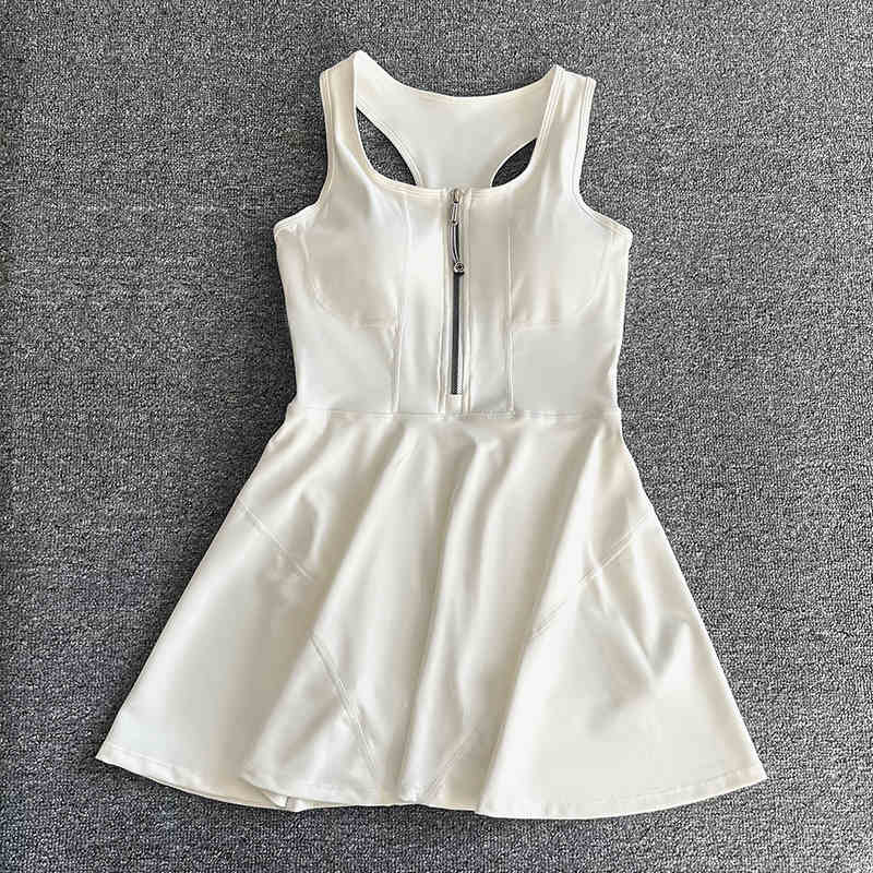 Women Sports Yoga Golf Running Exercise Tennis Dress With Built in Shorts Athletic Skirt High Waist Fitness Dress