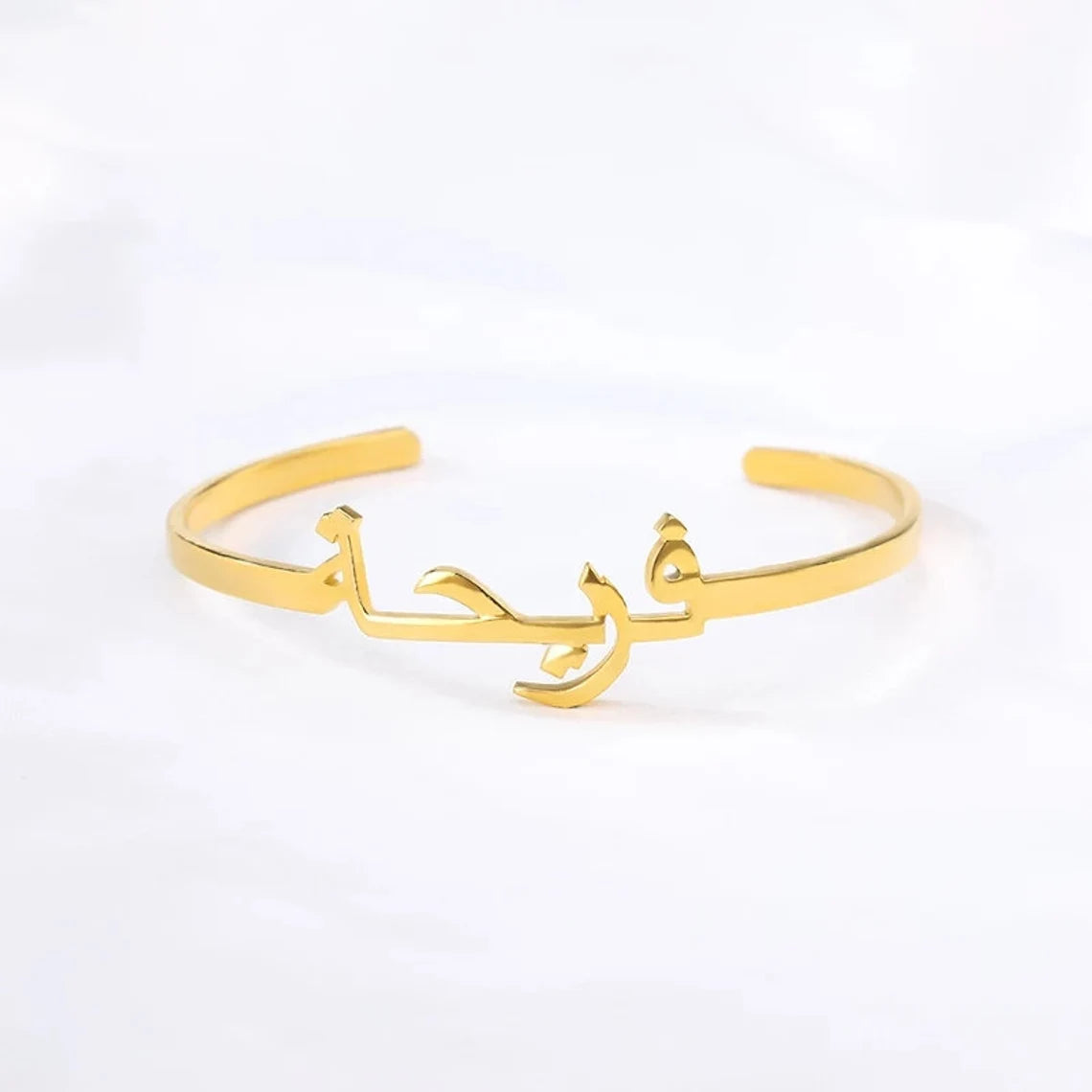 Personalized Name Bracelet for Women Men Custom Jewelry Stainless Steel Customized Gold Color Arabic Name Bangle Birthday Gift