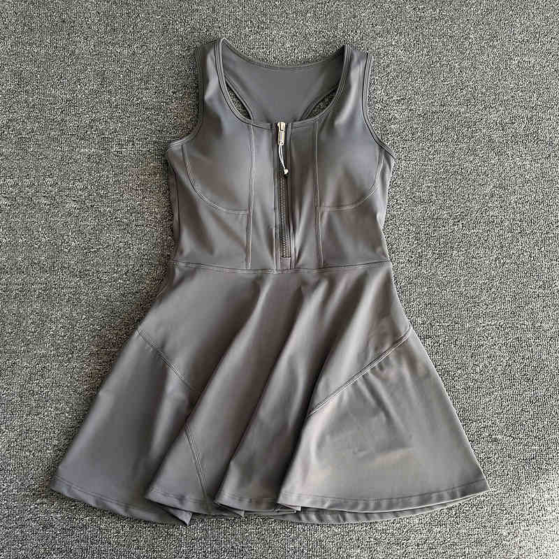 Women Sports Yoga Golf Running Exercise Tennis Dress With Built in Shorts Athletic Skirt High Waist Fitness Dress