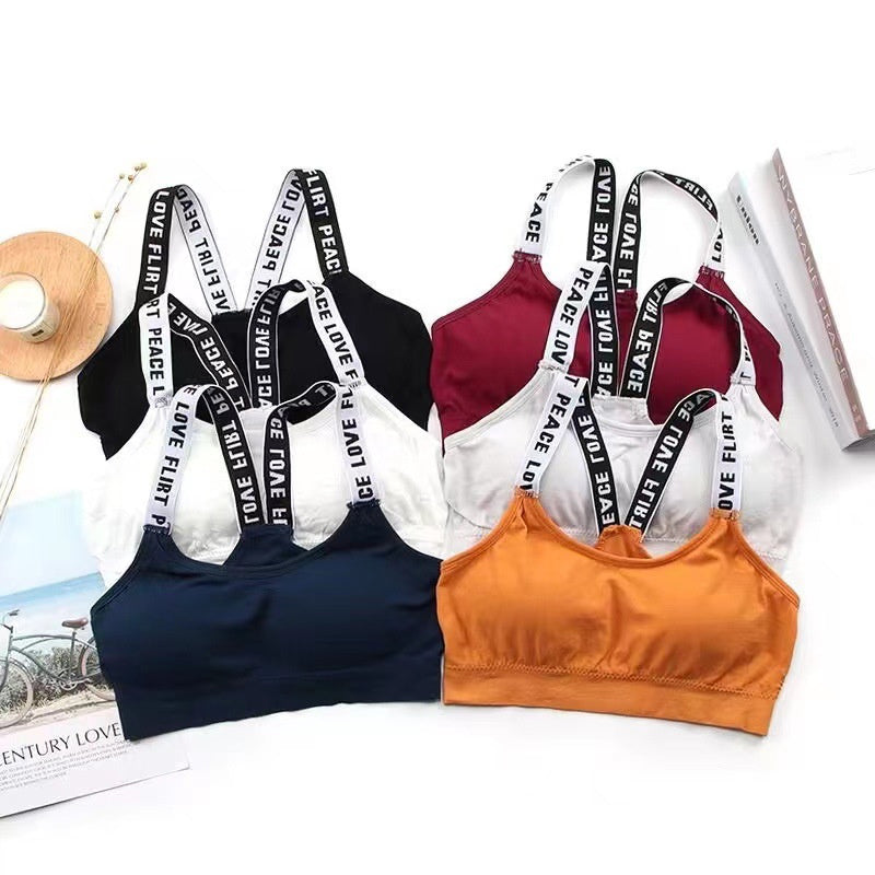 New U-Shaped Sports Bra Without Steel Ring All-Match Base Sports Underwear Back-Shaping Breathable Sports Vest Yoga